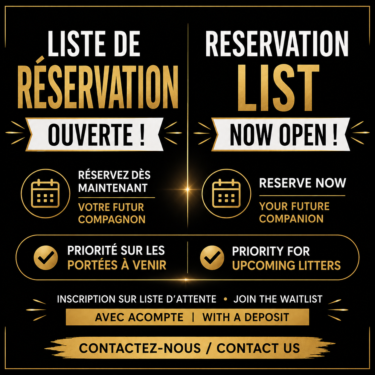 Liste d'attente ouverte !